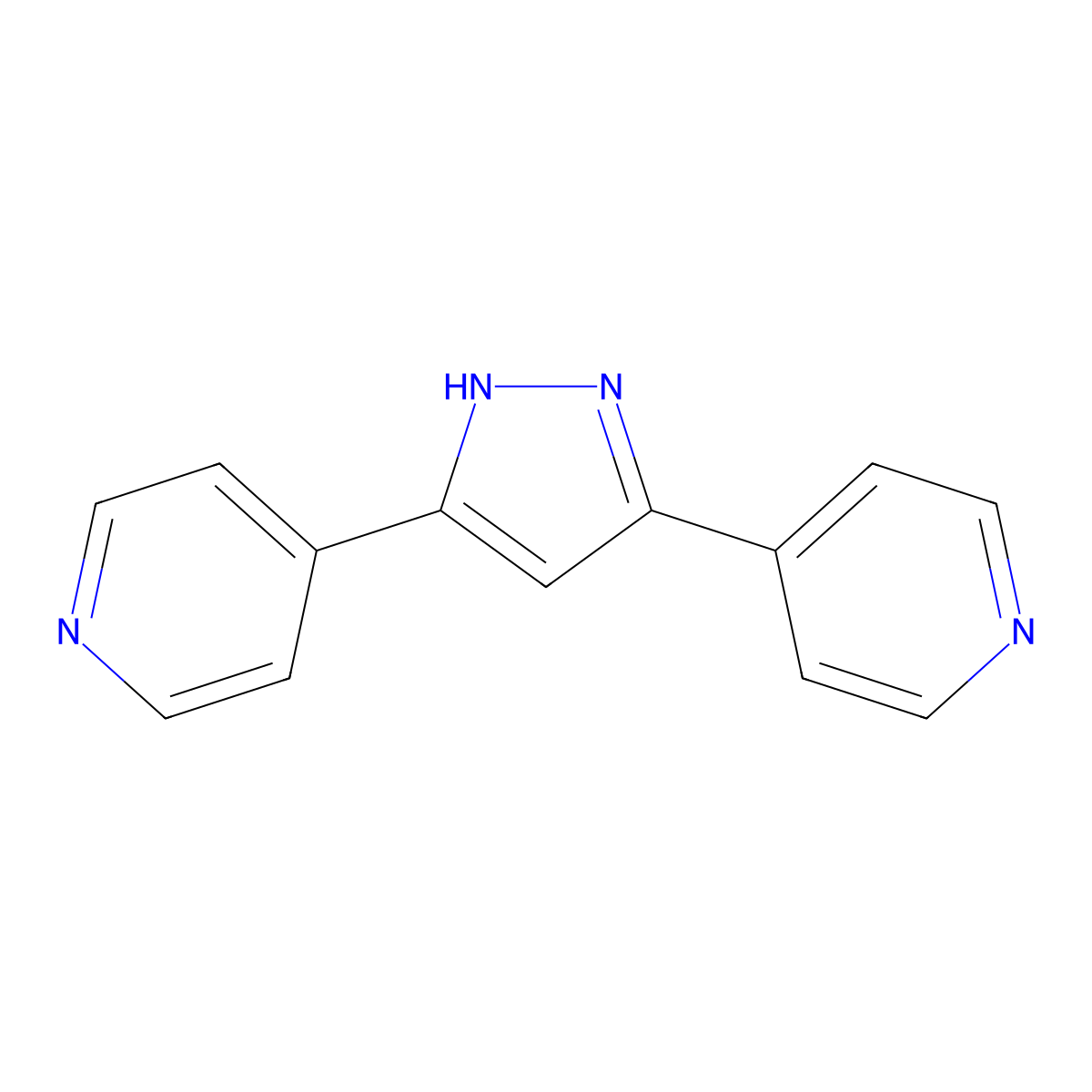 3,5-Bis(4-pyridyl)-1h-pyrazole molecular structure, CAS 129485-58-1