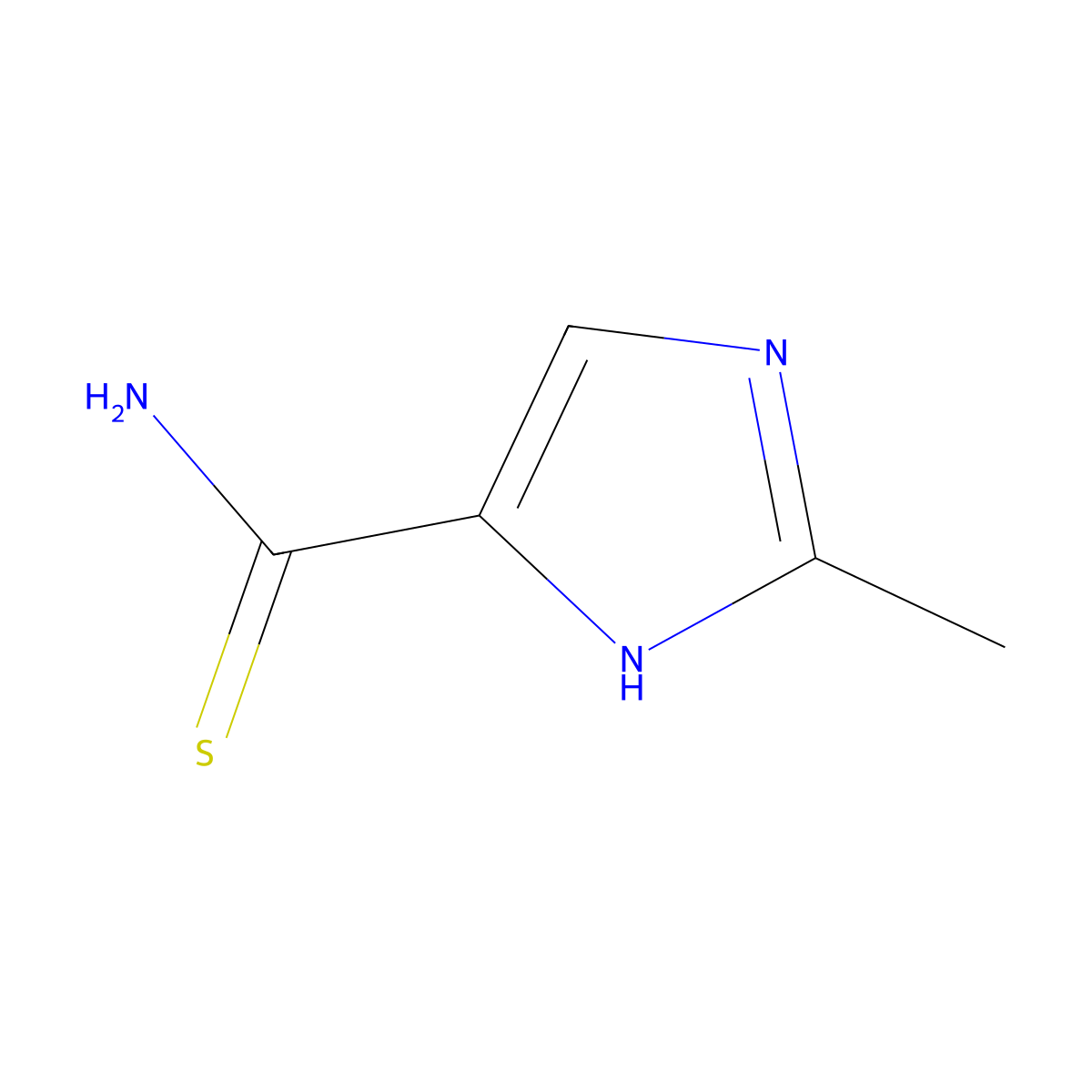 2-methyl-1H-imidazole-4-carbothioamide molecular structure, CAS 129486-91-5