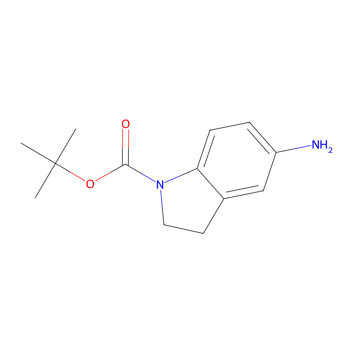 tert-Butyl 5-amino-2,3-dihydro-1H-indole-1-carboxylate molecular structure, CAS 129487-92-9