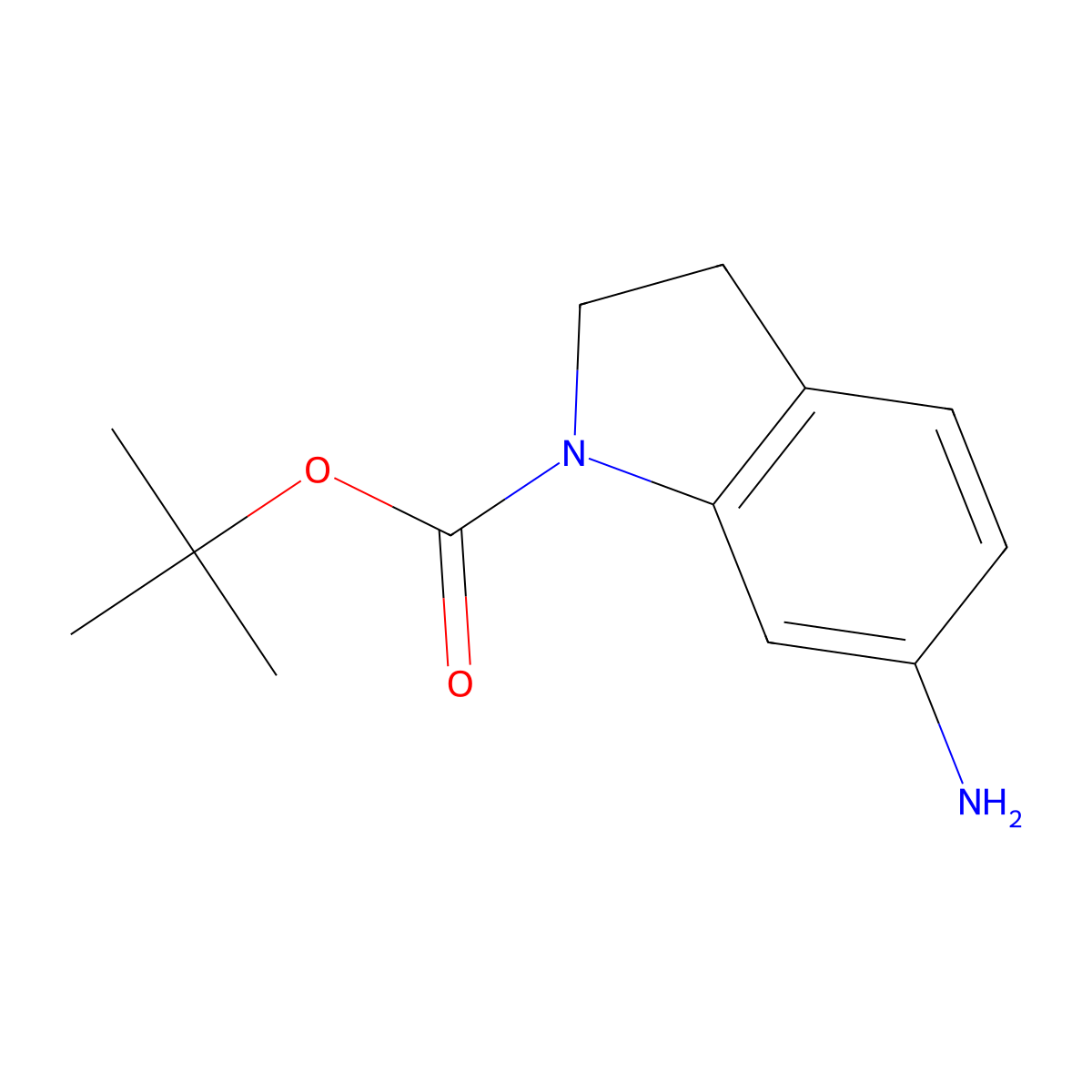 tert-Butyl 6-amino-2,3-dihydro-1H-indole-1-carboxylate molecular structure, CAS 129488-00-2