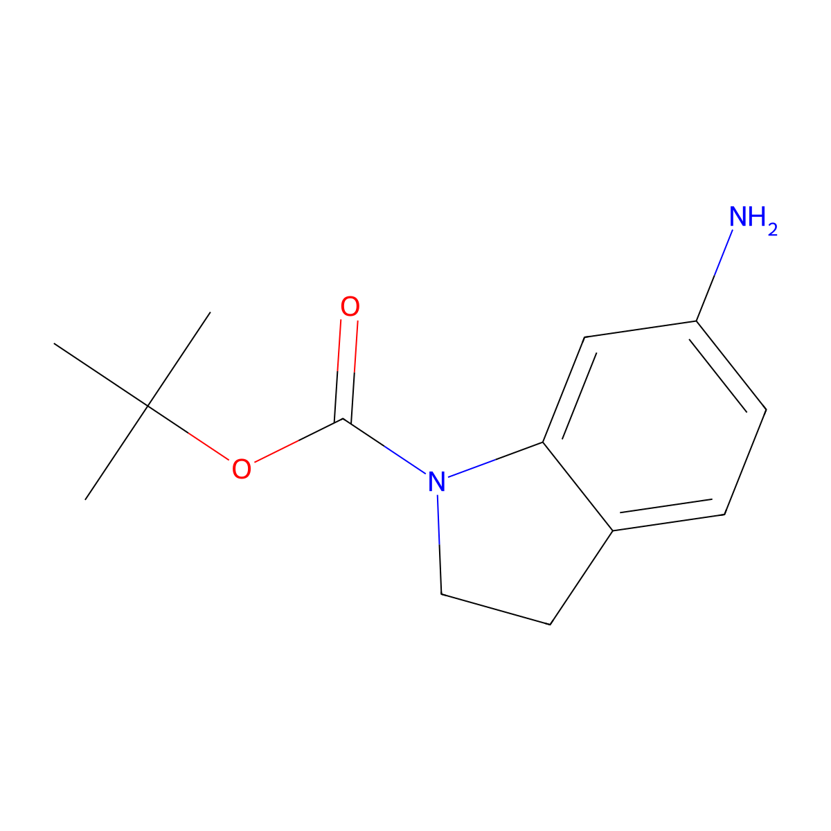 tert-Butyl 6-amino-2,3-dihydro-1H-indole-1-carboxylate molecular structure, CAS 129488-00-2