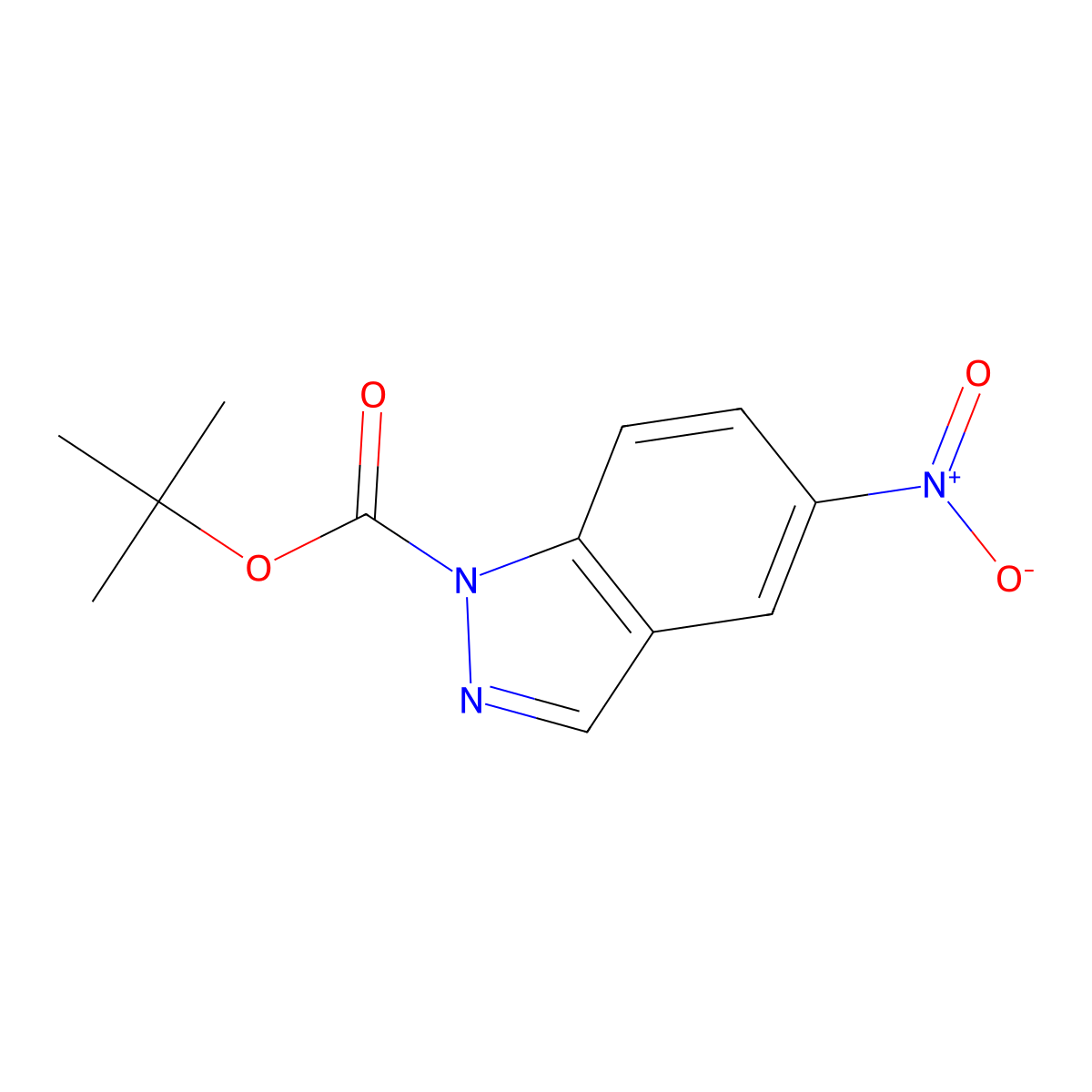 tert-Butyl 5-Nitro-1H-indazole-1-carboxylate molecular structure, CAS 129488-09-1
