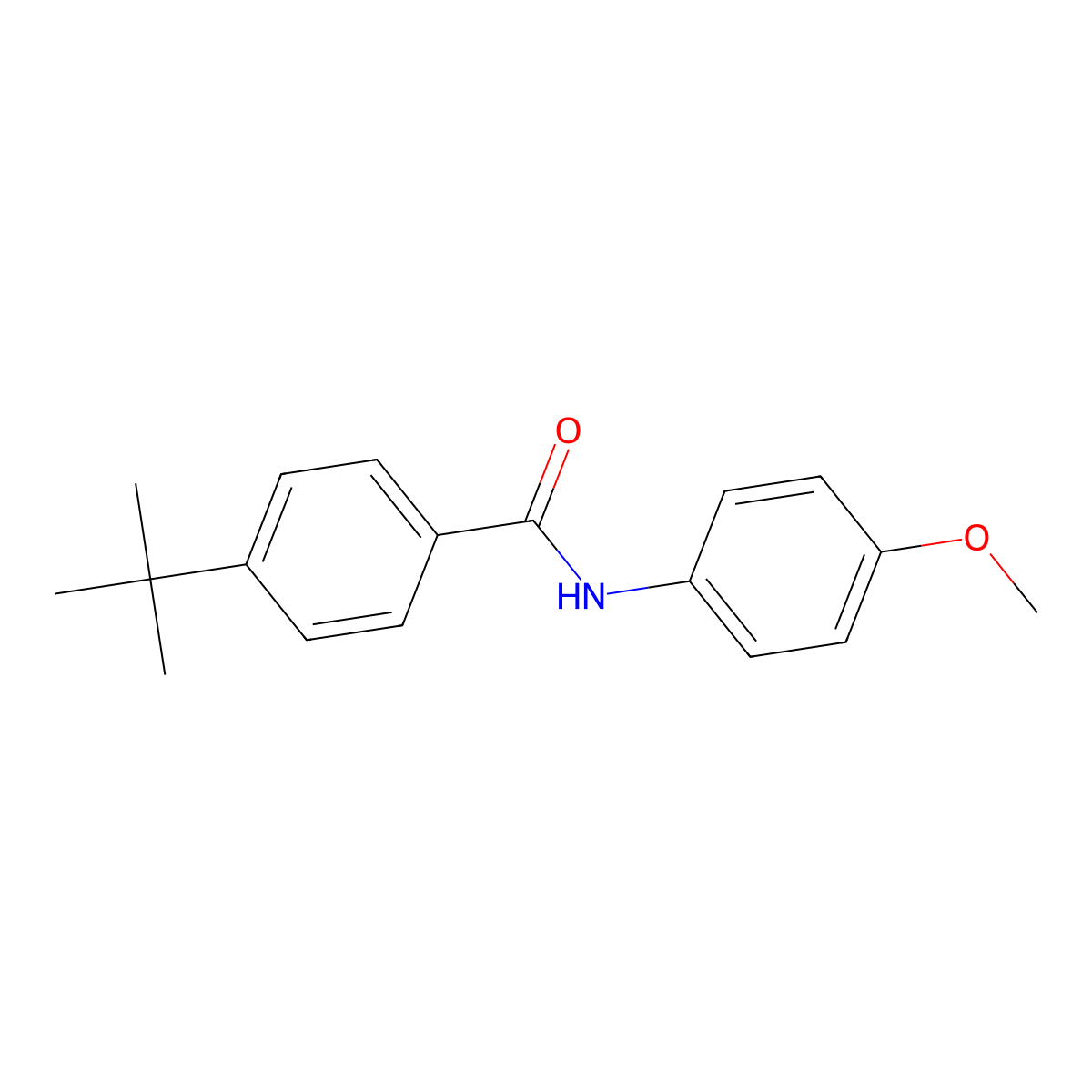 4-Tert-butyl-N-(4-methoxyphenyl)benzamide molecular structure, CAS 129488-38-6
