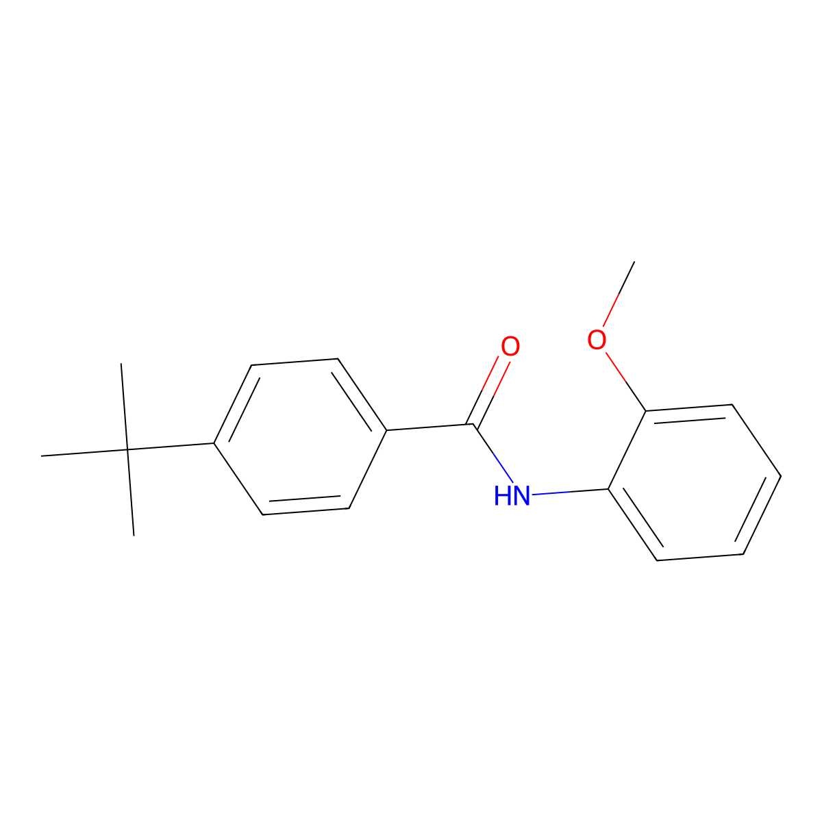 4-Tert-butyl-N-(2-methoxyphenyl)benzamide molecular structure, CAS 129488-43-3