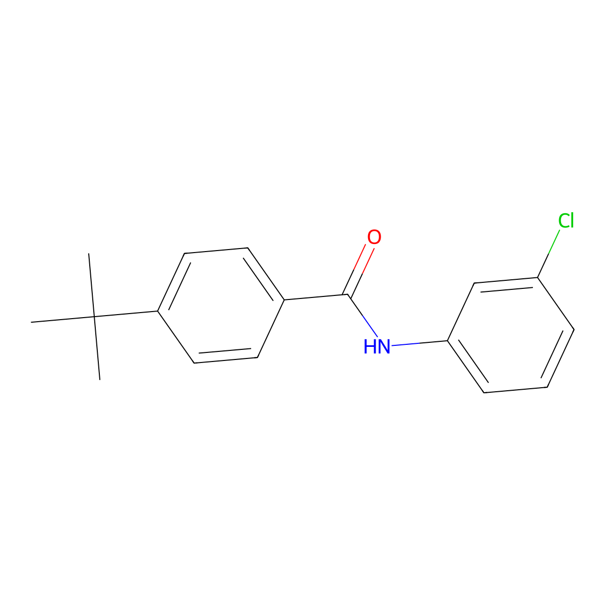 4-tert-butyl-N-(3-chlorophenyl)benzamide molecular structure, CAS 129488-45-5