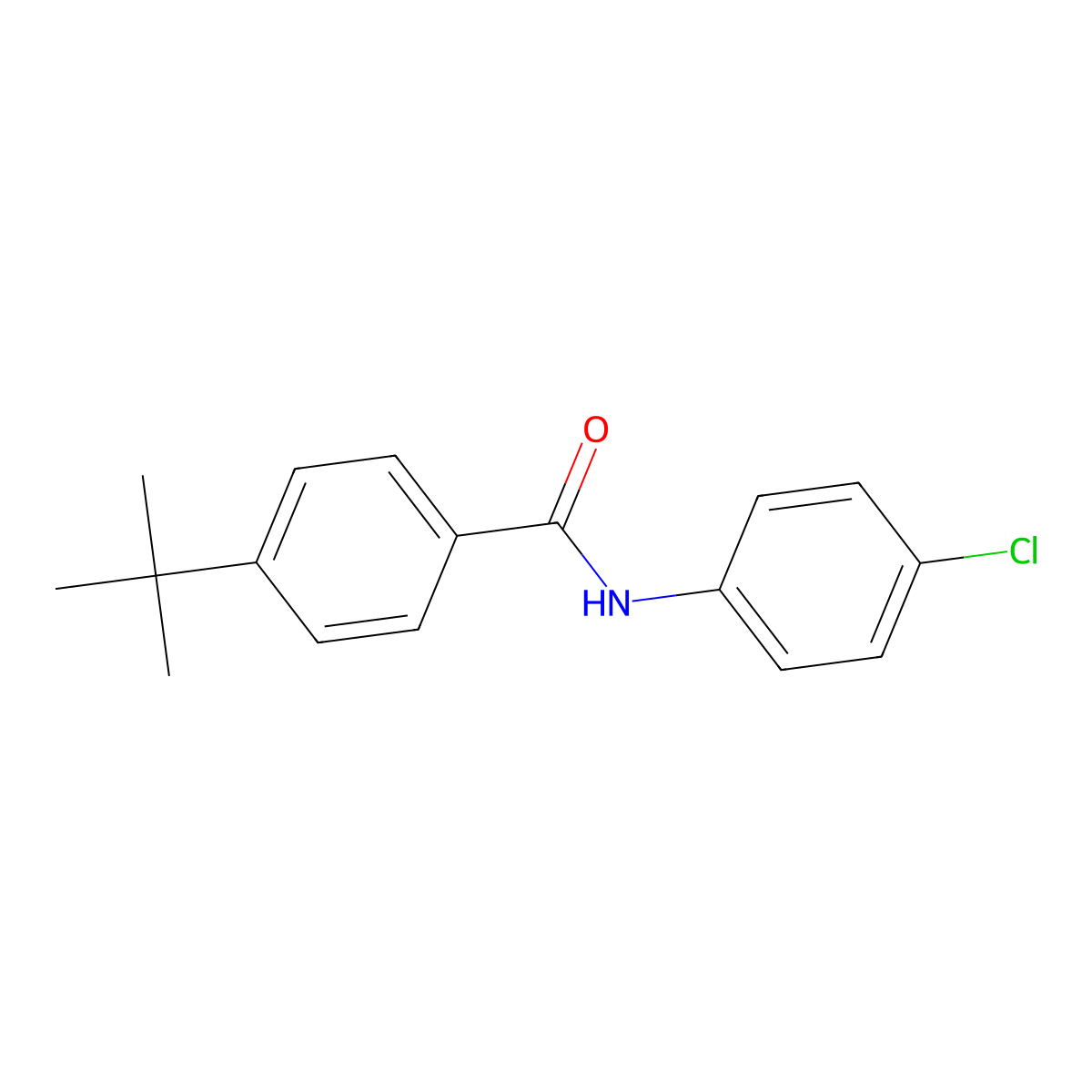4-tert-butyl-N-(4-chlorophenyl)benzamide molecular structure, CAS 129488-46-6