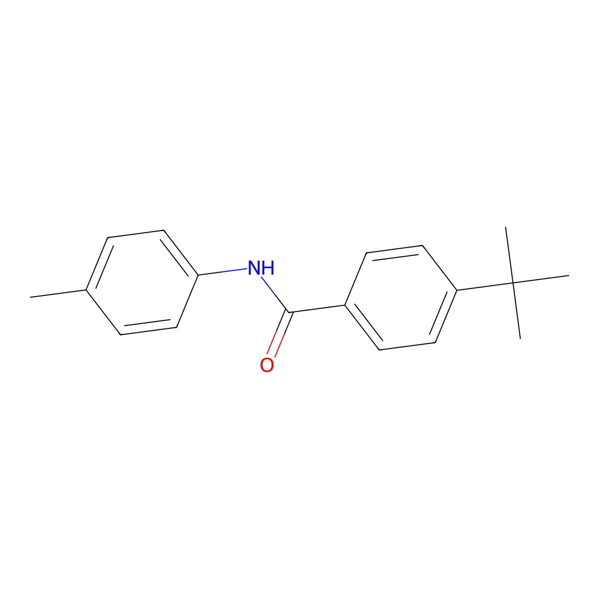 4-Tert-butyl-N-(4-methylphenyl)benzamide molecular structure, CAS 129488-48-8