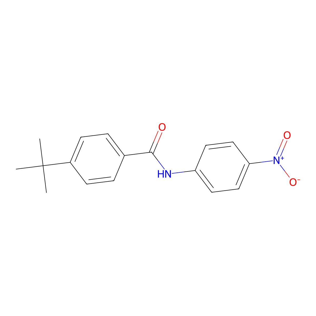 4-tert-butyl-N-(4-nitrophenyl)benzamide molecular structure, CAS 129488-50-2