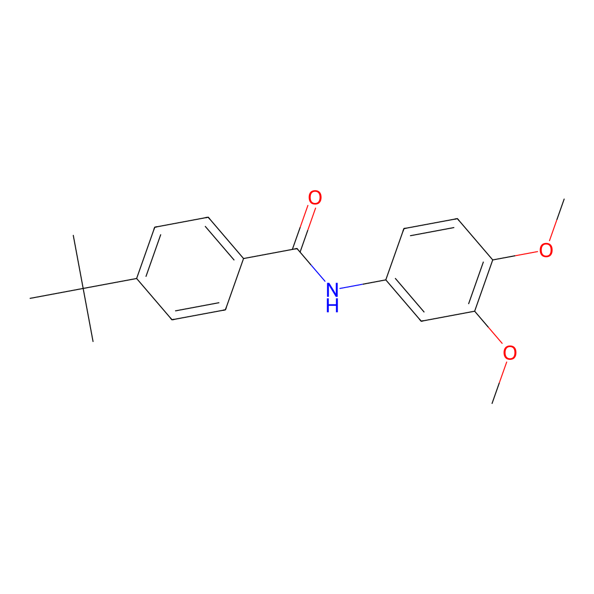 4-tert-butyl-N-(3,4-dimethoxyphenyl)benzamide molecular structure, CAS 129488-52-4