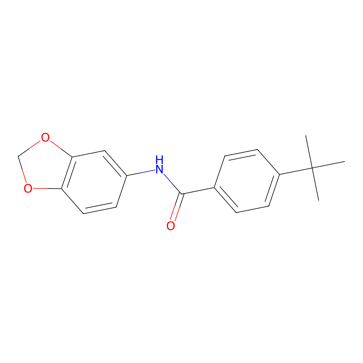 N-(1,3-benzodioxol-5-yl)-4-tert-butylbenzamide molecular structure, CAS 129488-53-5