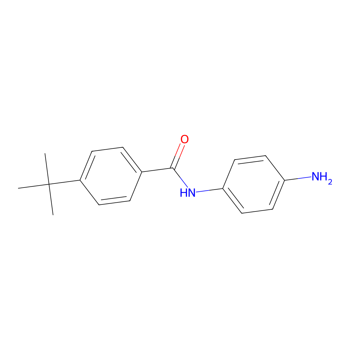 N-(4-aminophenyl)-4-tert-butylbenzamide molecular structure, CAS 129488-55-7
