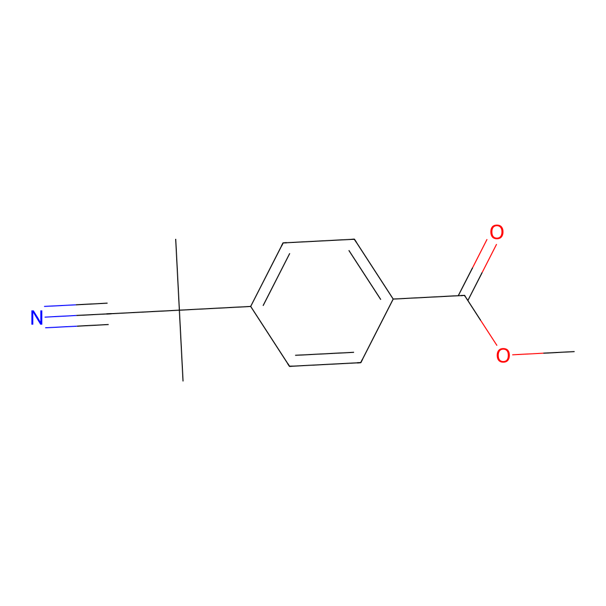 Methyl 4-(1-cyano-1-methylethyl)benzoate molecular structure, CAS 129488-73-9