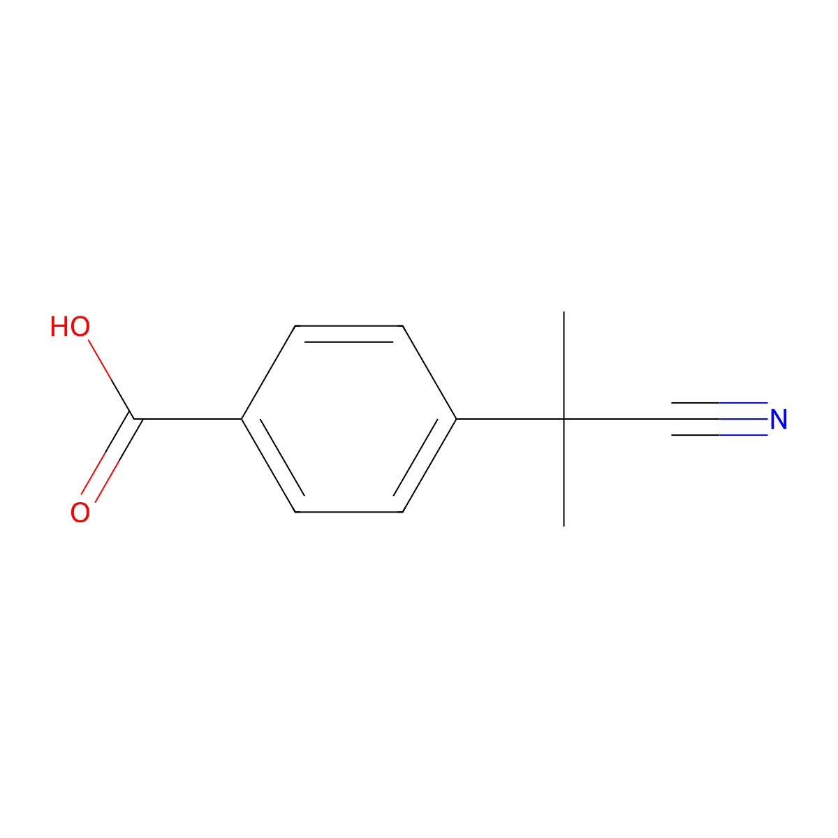 4-(1-Cyano-1-methylethyl)benzoic acid molecular structure, CAS 129488-74-0