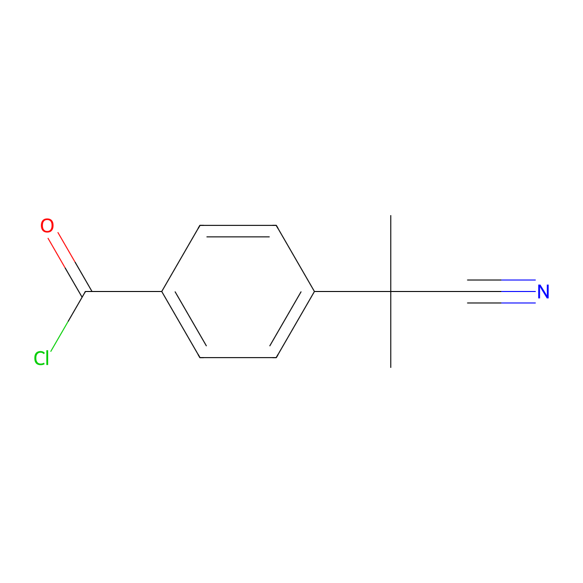 4-(2-Cyanopropan-2-yl)benzoyl chloride molecular structure, CAS 129488-75-1