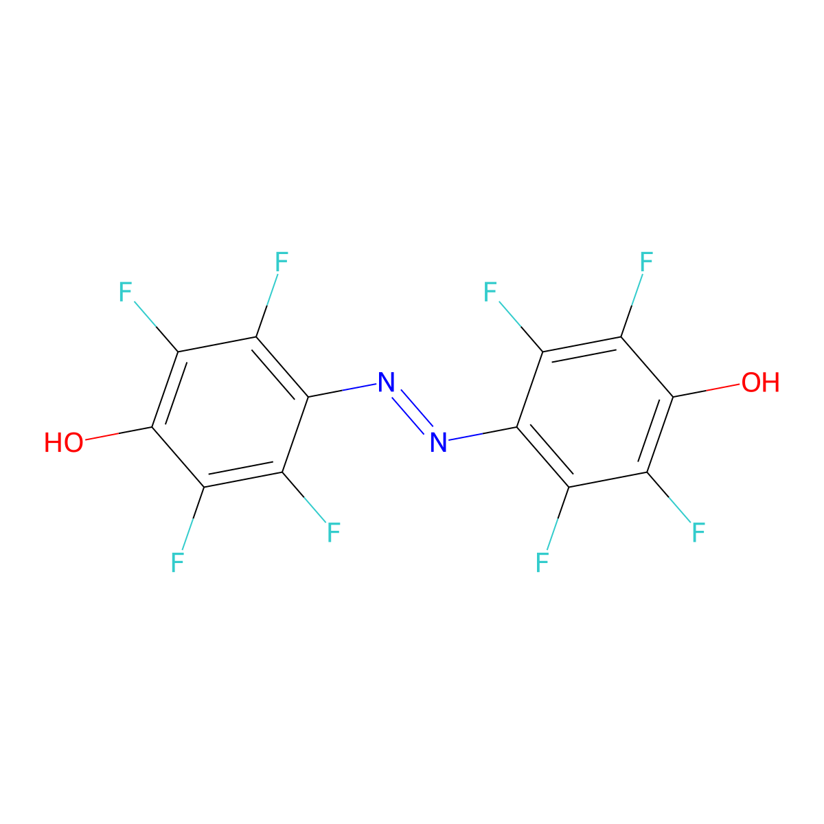 4,4'-(Diazene-1,2-diyl)bis(2,3,5,6-tetrafluorophenol) molecular structure, CAS 129492-92-8