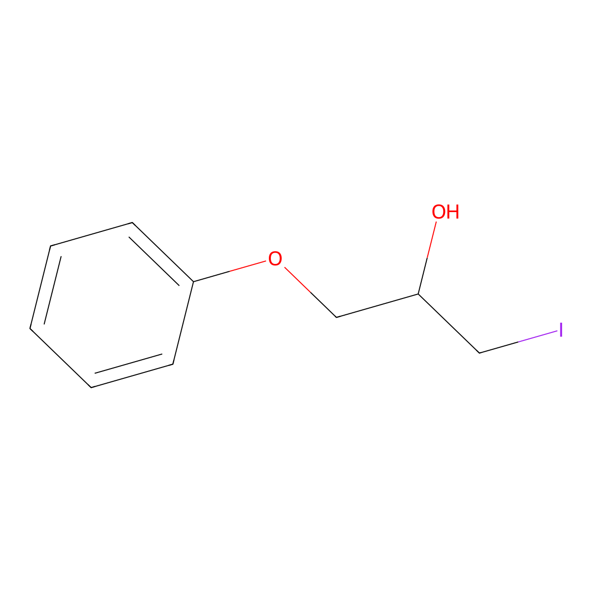 2-Propanol, 1-iodo-3-phenoxy- molecular structure, CAS 129501-25-3