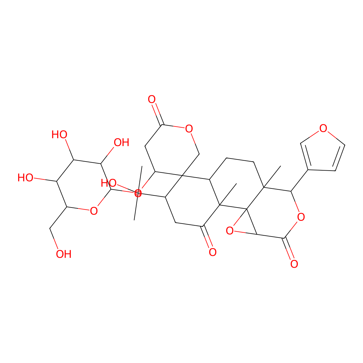 Ichangin-4-O-b-D-glucopyranoside molecular structure, CAS 129502-62-1