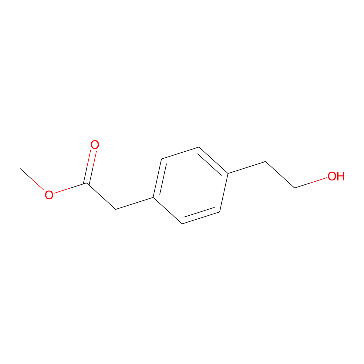 Methyl 4-(2-hydroxyethyl)phenylacetate molecular structure, CAS 129506-80-5