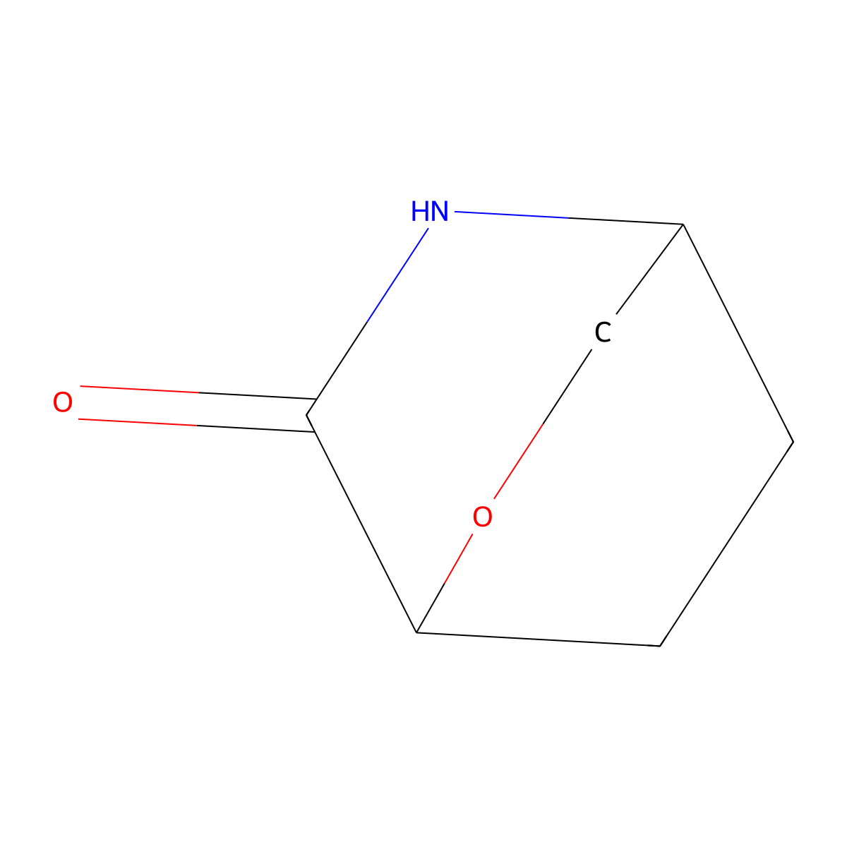 2-Oxa-5-azabicyclo[2.2.2]octan-6-one molecular structure, CAS 129510-25-4