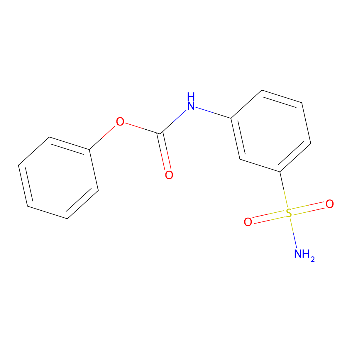 phenyl N-(3-sulfamoylphenyl)carbamate molecular structure, CAS 129513-94-6