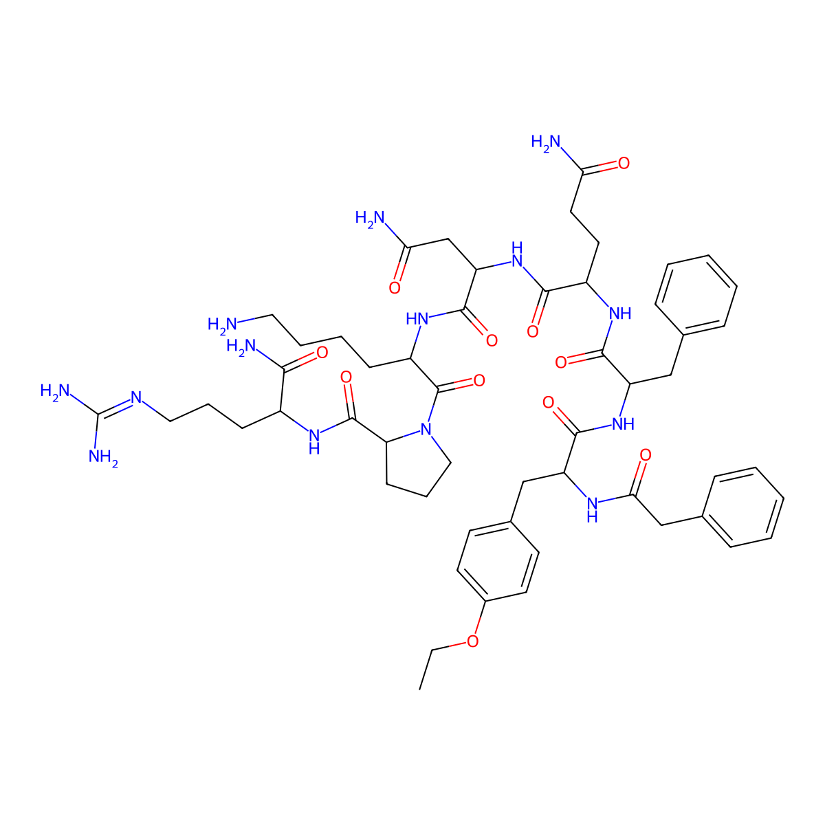 (Phenylac1,D-Tyr(Et)2,Lys6,Arg8,des-Gly9)-Vasopressin molecular structure, CAS 129520-65-6