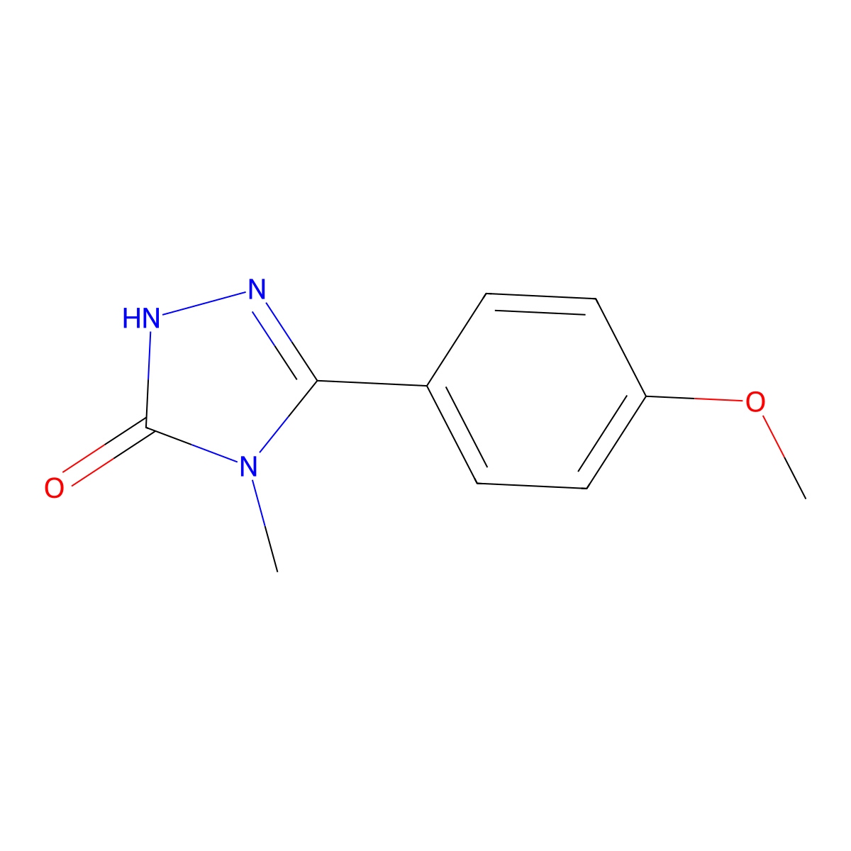 3H-1,2,4-Triazol-3-one, 2,4-dihydro-5-(4-methoxyphenyl)-4-methyl- molecular structure, CAS 129521-49-9