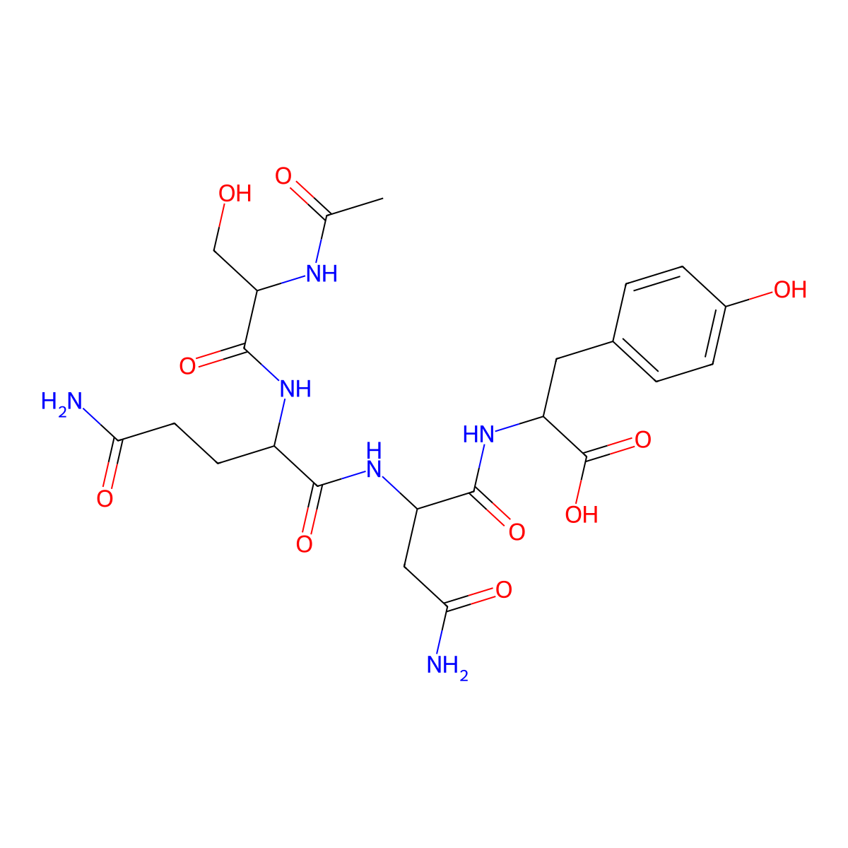 AC-Ser-gln-asn-tyr-OH molecular structure, CAS 129521-68-2