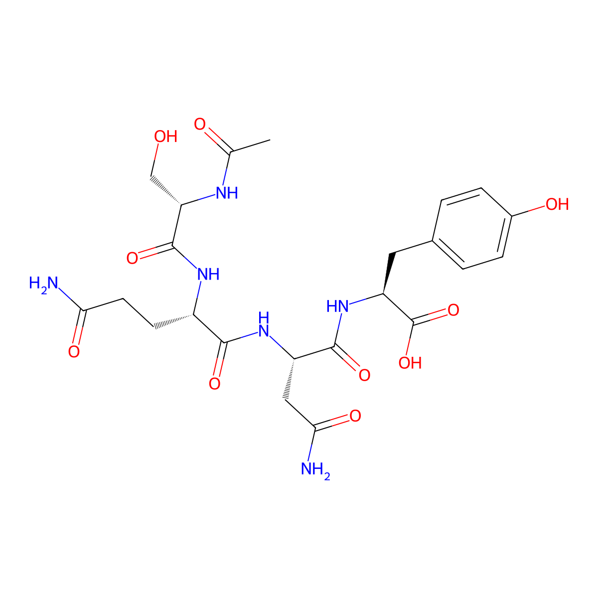 AC-Ser-gln-asn-tyr-OH molecular structure, CAS 129521-68-2