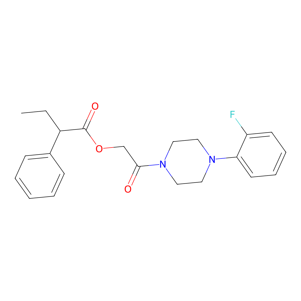 2-[4-(2-Fluorophenyl)piperazin-1-yl]-2-oxoethyl 2-phenylbutanoate molecular structure, CAS 1295229-92-3