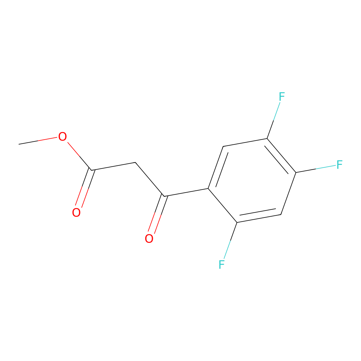 Methyl 3-oxo-3-(2,4,5-trifluorophenyl)propanoate molecular structure, CAS 129527-43-1