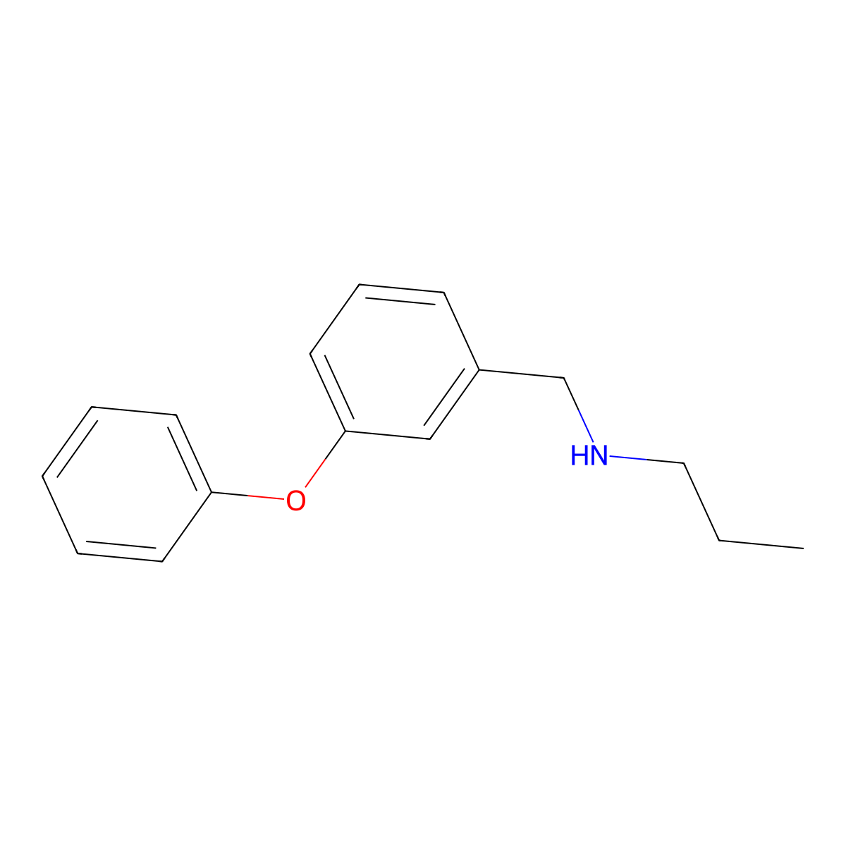 [(3-Phenoxyphenyl)methyl](propyl)amine molecular structure, CAS 129535-80-4