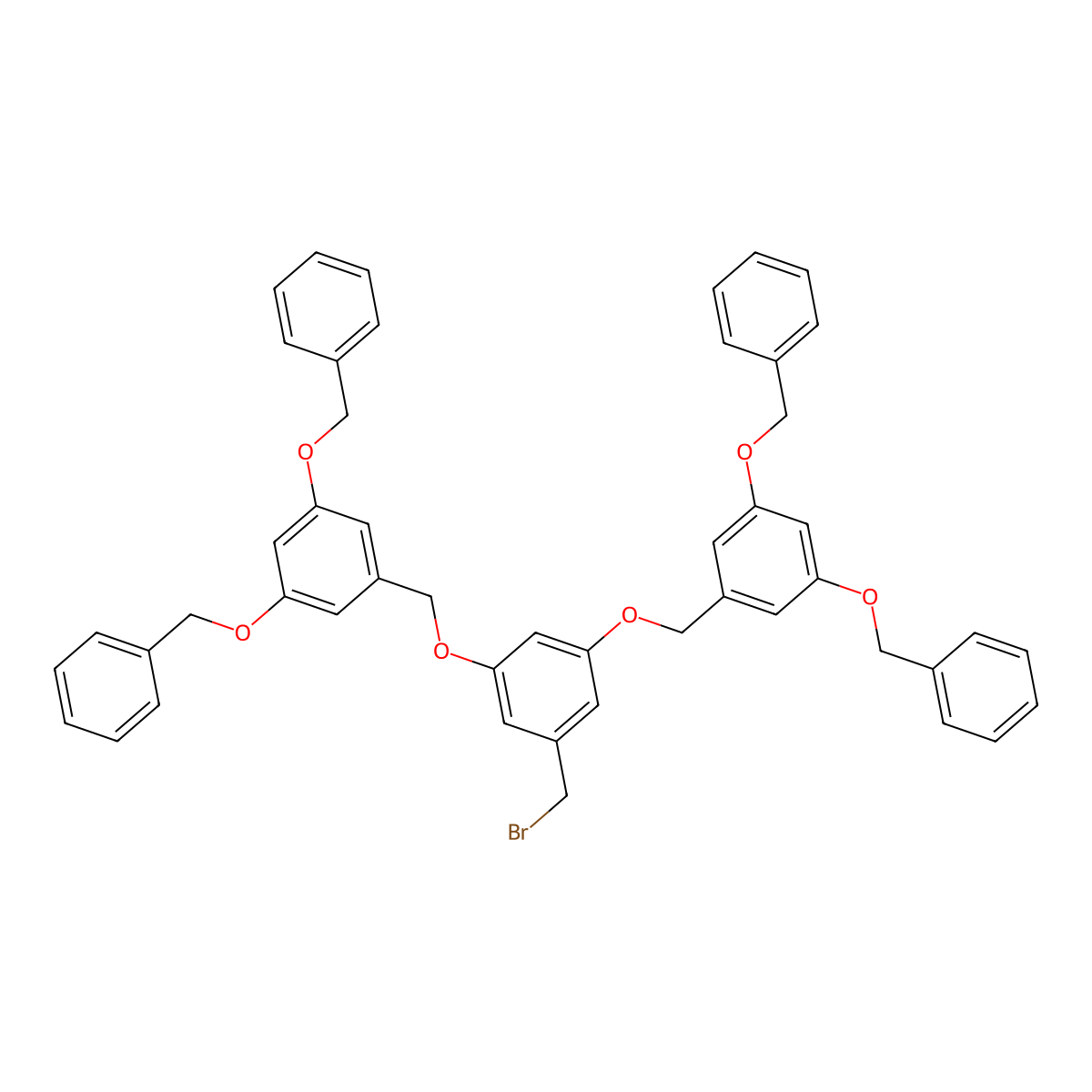 3,5-Bis(3,5-bis(benzyloxy)benzyloxy)benzyl Bromide molecular structure, CAS 129536-41-0