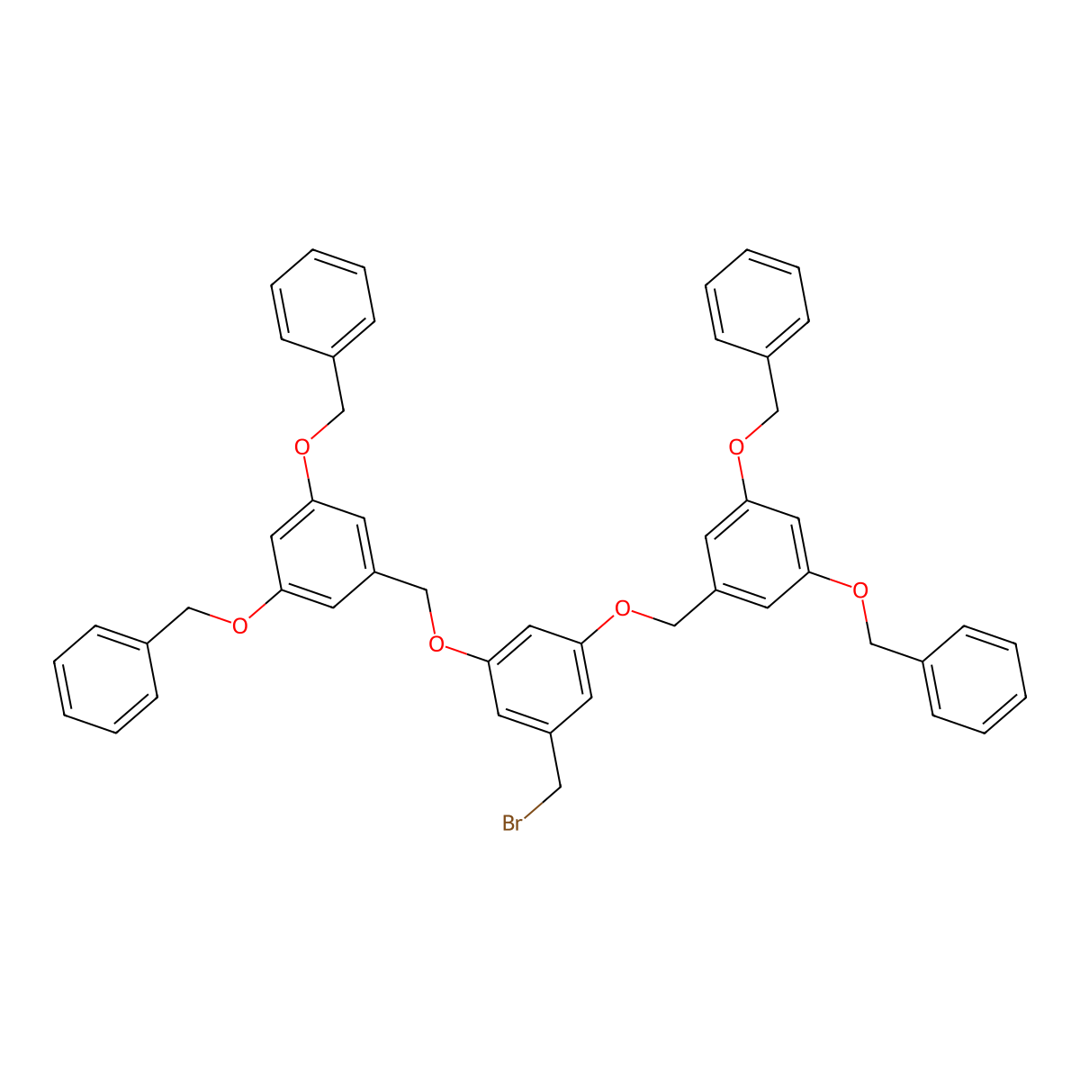 3,5-Bis(3,5-bis(benzyloxy)benzyloxy)benzyl Bromide molecular structure, CAS 129536-41-0