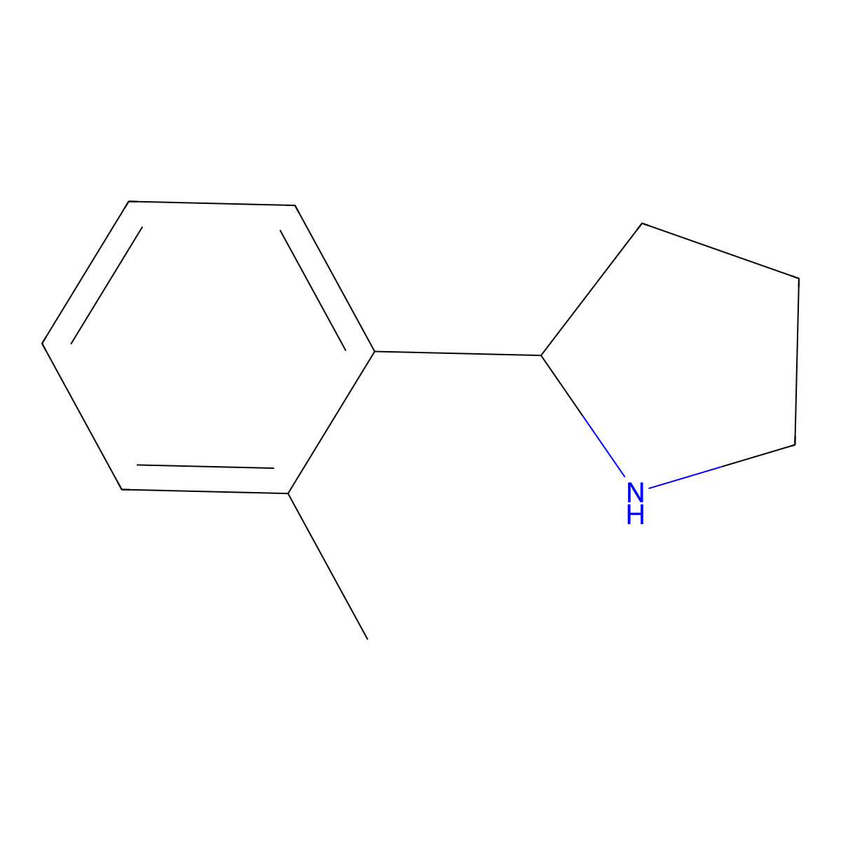 2-(2-Methylphenyl)pyrrolidine molecular structure, CAS 129540-23-4