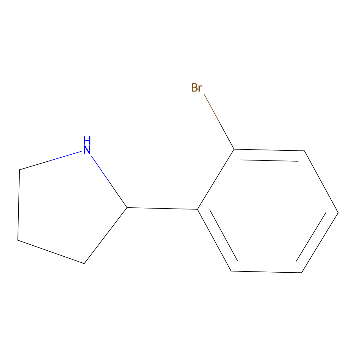2-(2-Bromophenyl)pyrrolidine molecular structure, CAS 129540-24-5
