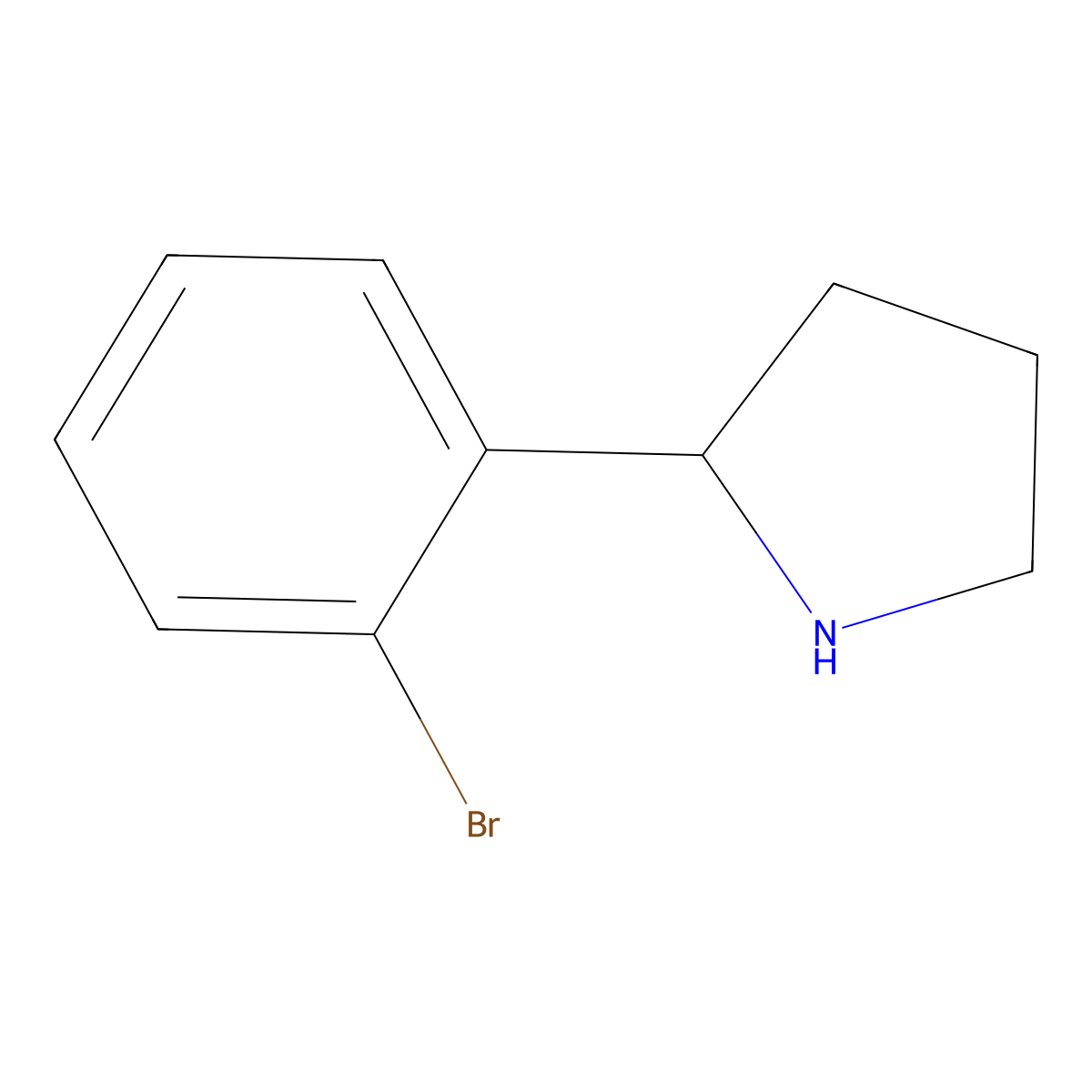 2-(2-Bromophenyl)pyrrolidine molecular structure, CAS 129540-24-5