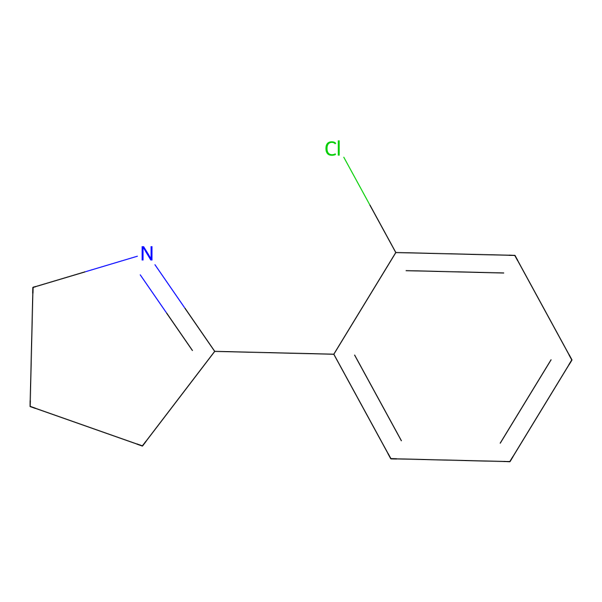 5-(2-Chlorophenyl)-3,4-dihydro-2H-pyrrole molecular structure, CAS 129540-25-6
