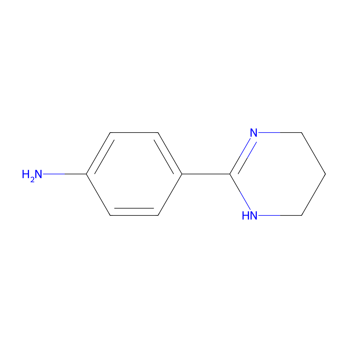 4-(1,4,5,6-Tetrahydropyrimidin-2-yl)aniline molecular structure, CAS 129545-66-0