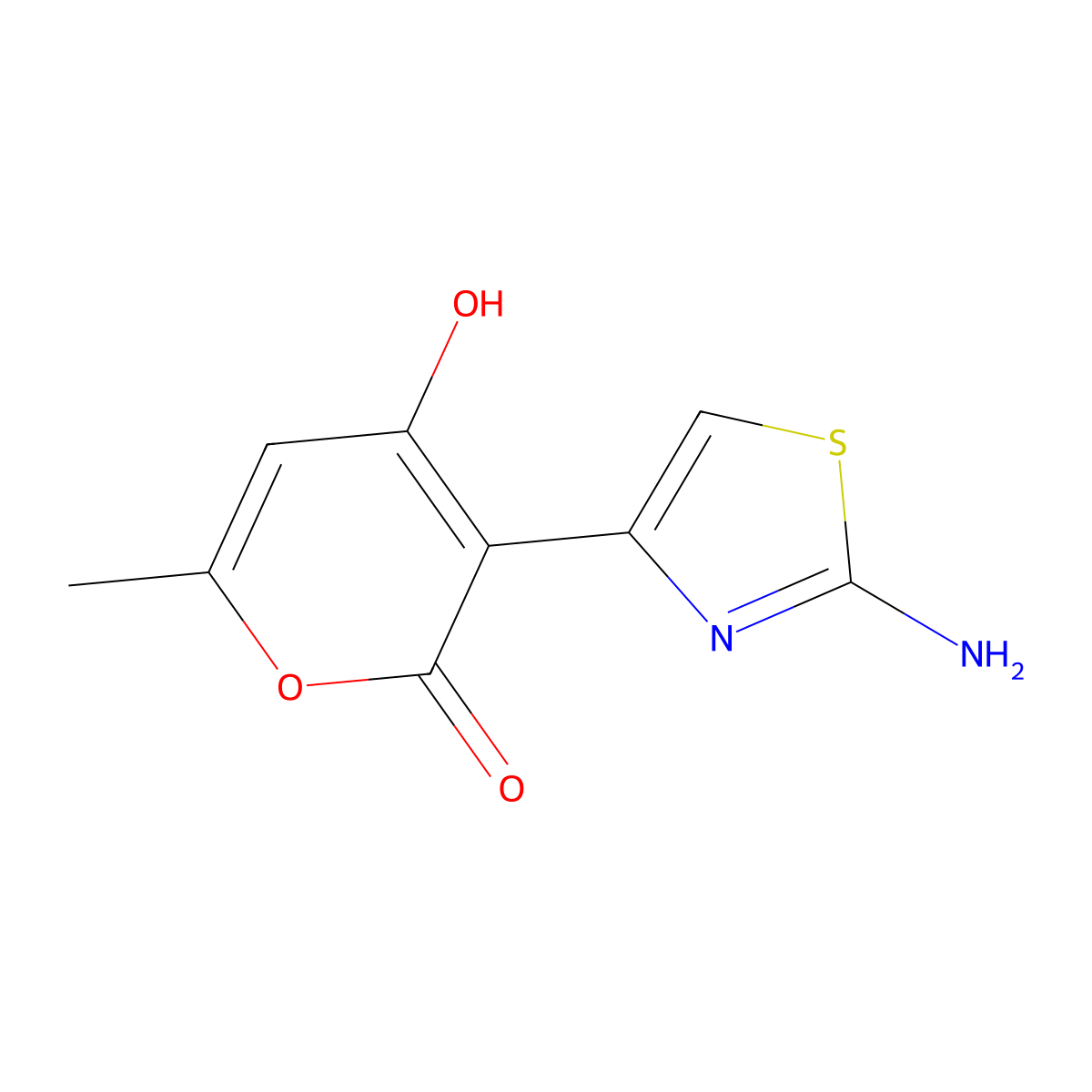 3-(2-Amino-4-thiazolyl)-4-hydroxy-6-methyl-2H-pyran-2-one molecular structure, CAS 1295500-82-1