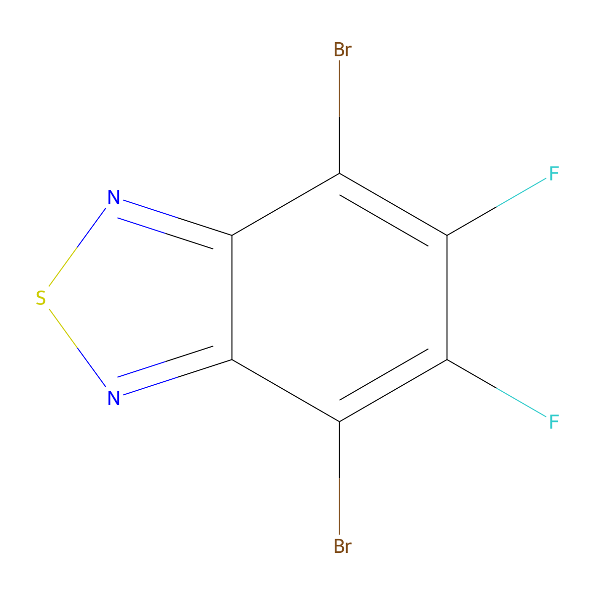 4,7-Dibromo-5,6-difluoro-2,1,3-benzothiadiazole molecular structure, CAS 1295502-53-2