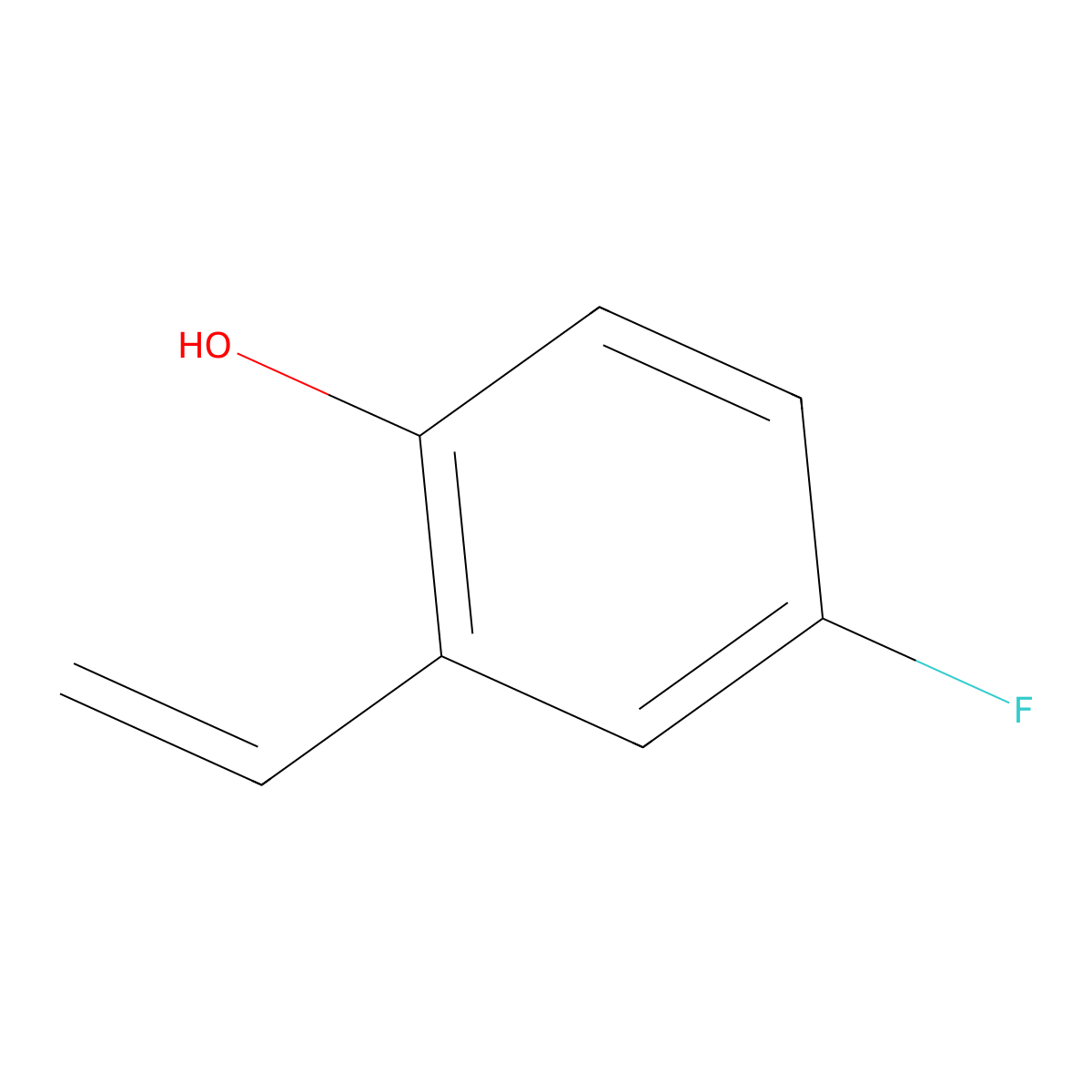 4-Fluoro-2-vinylphenol molecular structure, CAS 1295507-13-9