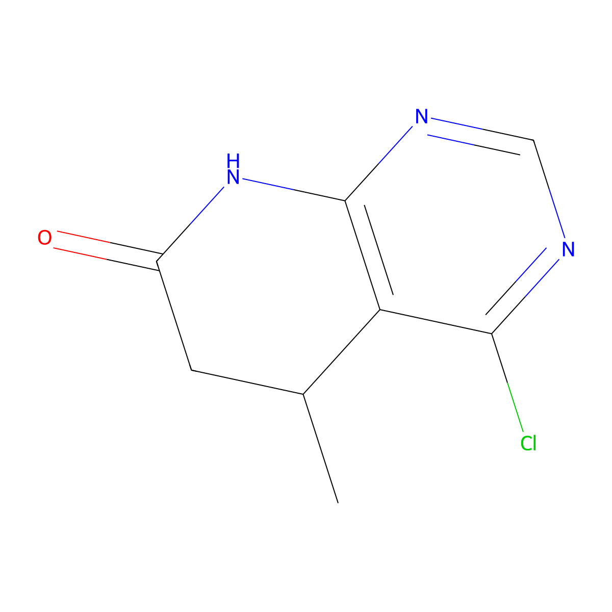 (R)-4-chloro-5-methyl-5,6-dihydropyrido[2,3-d]pyrimidin-7(8H)-one molecular structure, CAS 1295516-68-5
