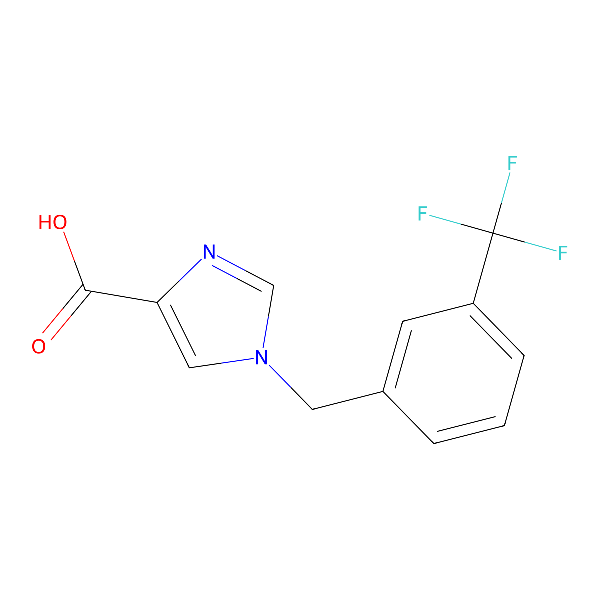 1-[3-(Trifluoromethyl)benzyl]-1H-imidazole-4-carboxylic acid molecular structure, CAS 1295542-29-8
