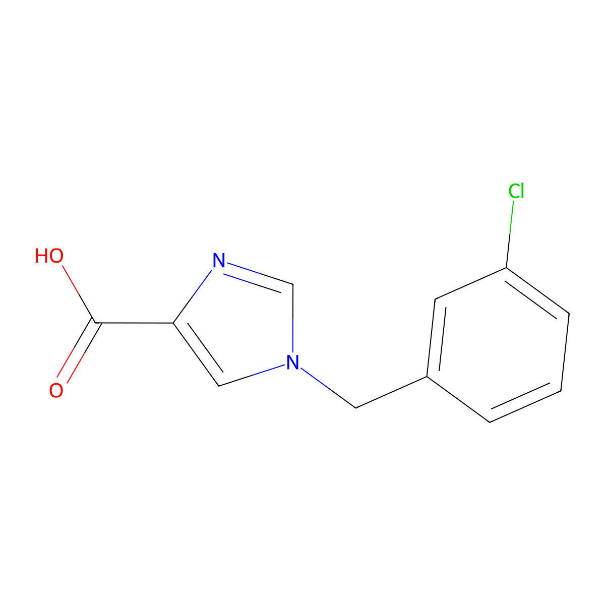 1-(3-Chlorobenzyl)-1H-imidazole-4-carboxylic acid molecular structure, CAS 1295542-31-2