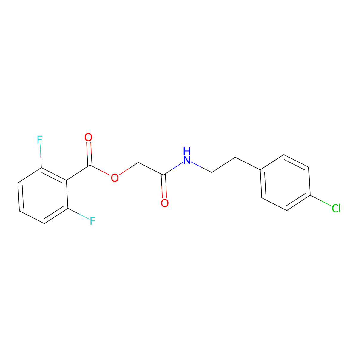 [2-[2-(4-Chlorophenyl)ethylamino]-2-oxoethyl] 2,6-difluorobenzoate molecular structure, CAS 1295563-68-6