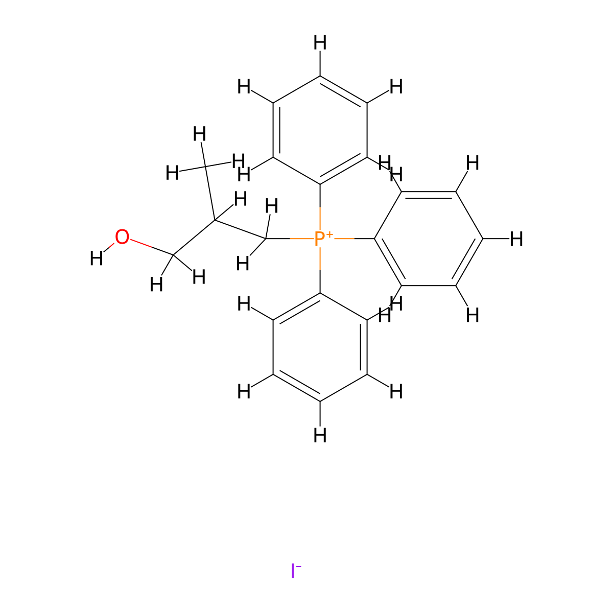 (3-Hydroxy-2-methylpropyl)triphenylphosphanium iodide molecular structure, CAS 1295571-07-1