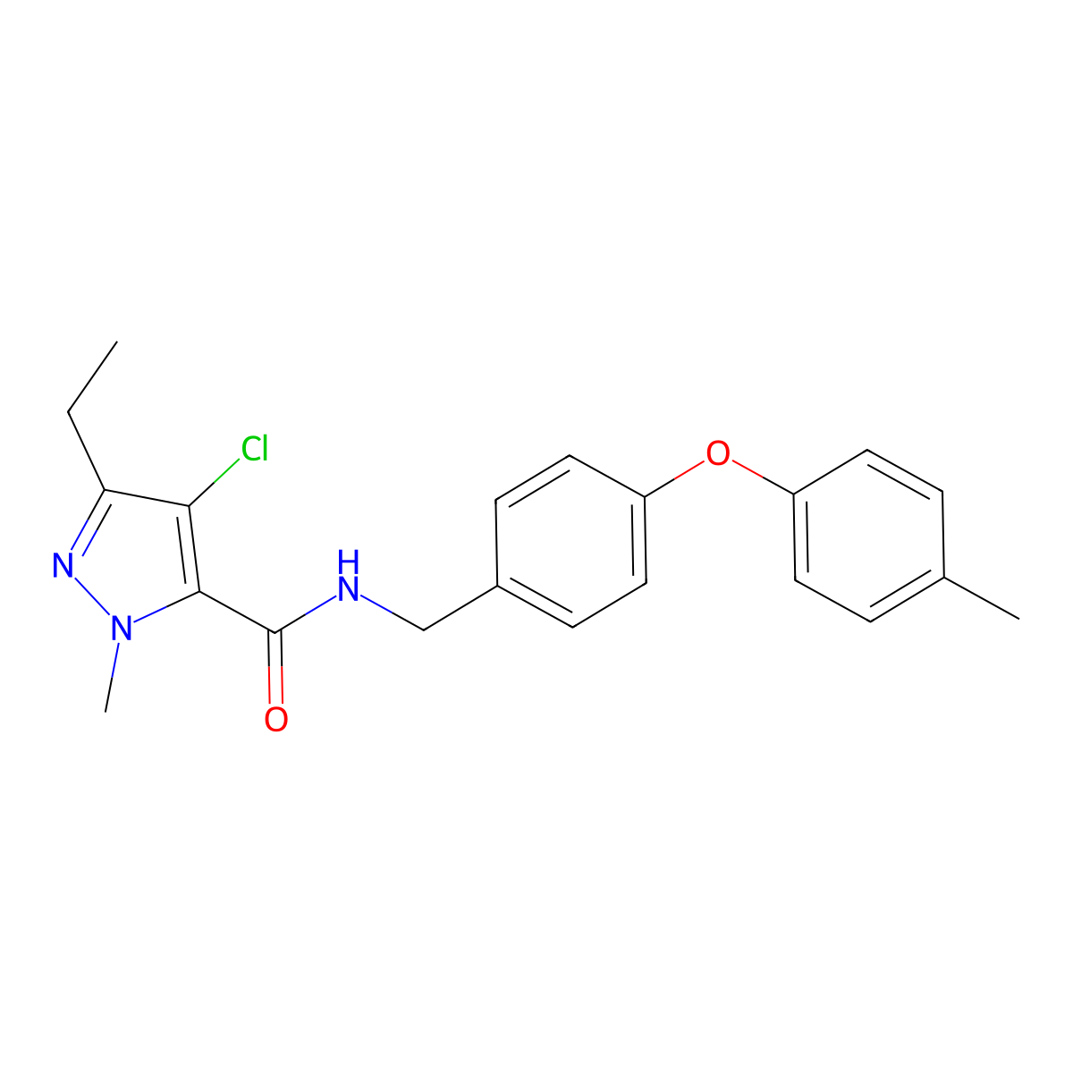 Tolfenpyrad molecular structure, CAS 129558-76-5