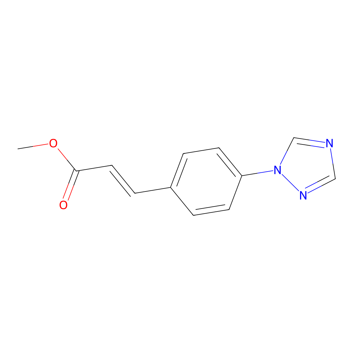 methyl (E)-3-[4-(1H-1,2,4-triazol-1-yl)phenyl]-2-propenoate molecular structure, CAS 1295583-28-6