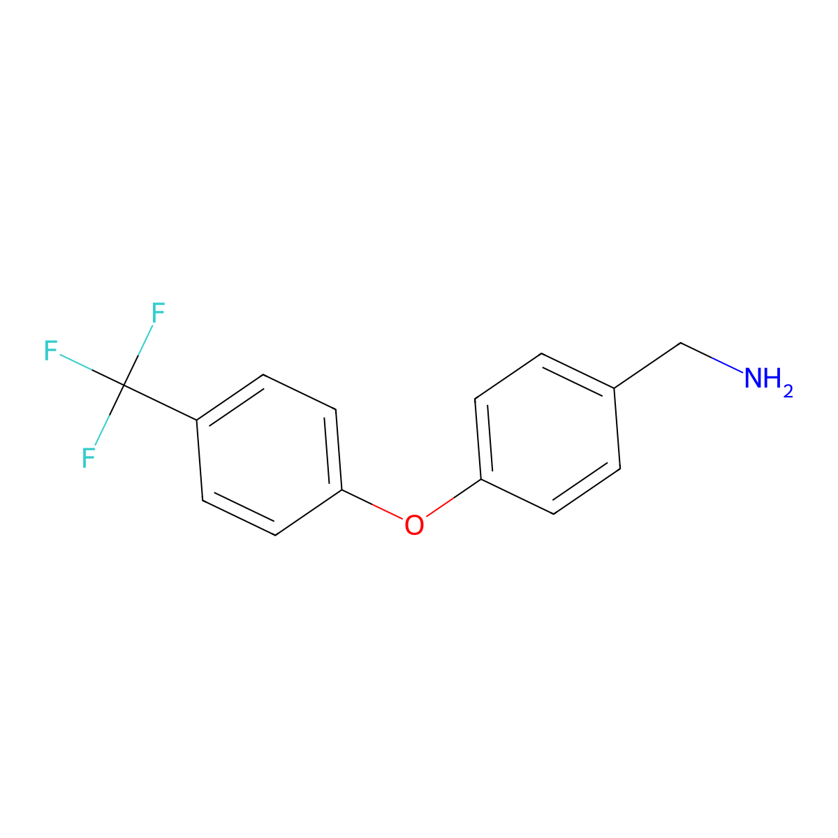 [4-[4-(Trifluoromethyl)phenoxy]phenyl]methanamine molecular structure, CAS 129560-02-7