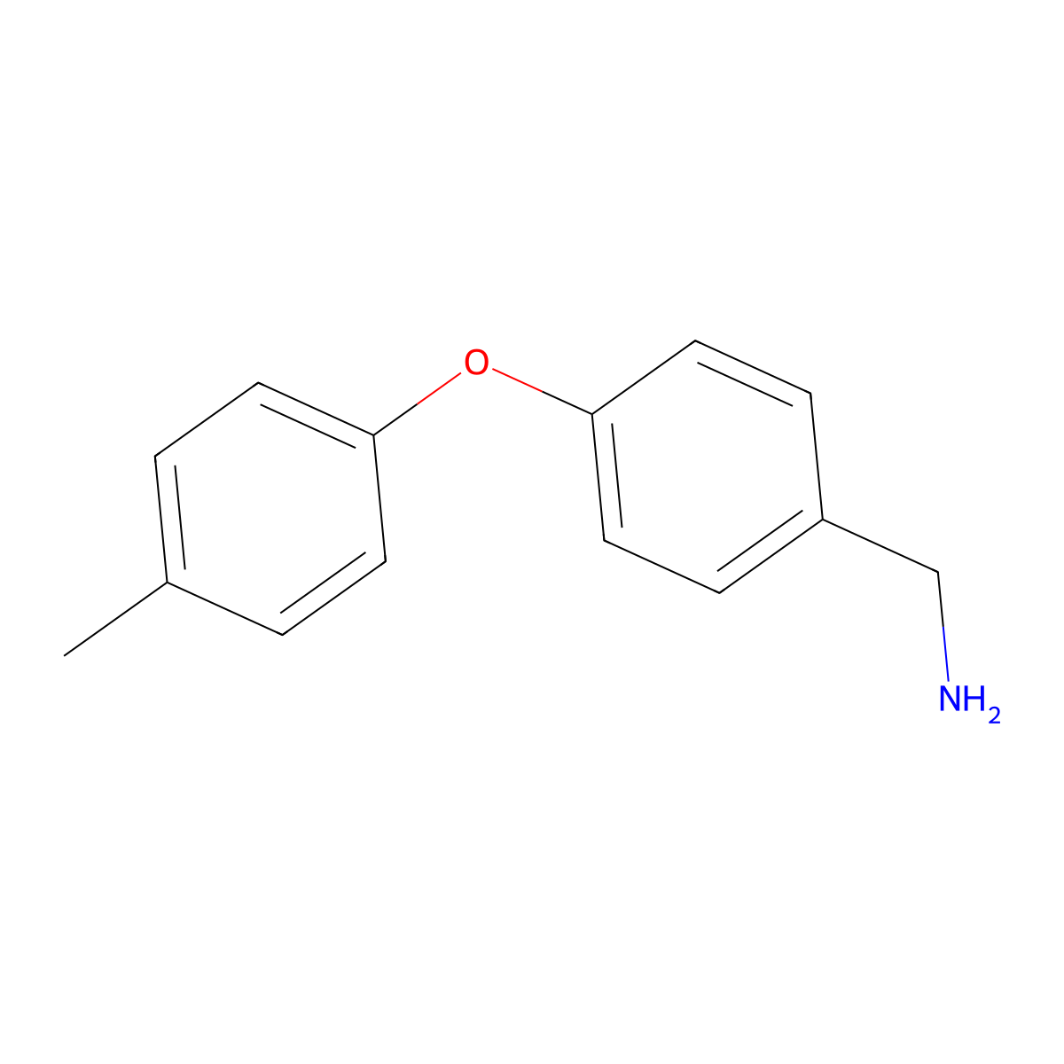 4-(4-Methylphenoxy)benzenemethanamine molecular structure, CAS 129560-03-8